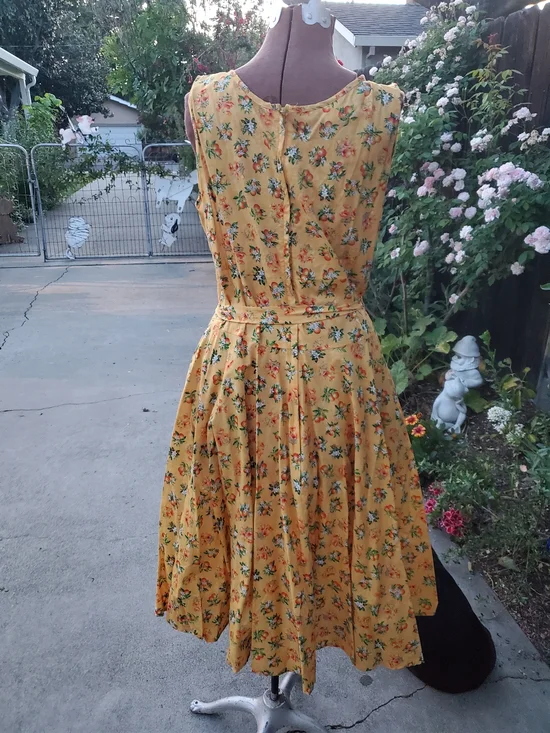 Heart Of Haute Oranges Print Dress - Yellow - Picture 5 of 7